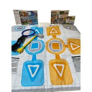 Nintendo Wii Bundle Lot Outdoor Challenge Mat Jeep Thrills Sports Controllers